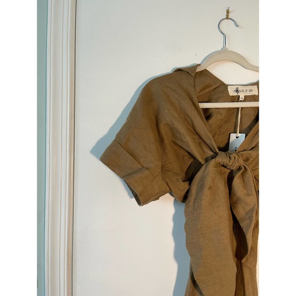 Just Bee Queen Chiara Cutout Midi Women's Dress Brown Size XS NWT - Picture 3 of 10